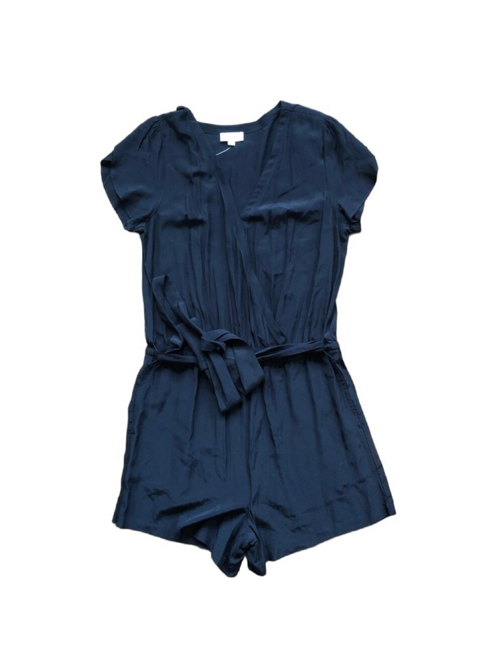 LOFT Outlet Flowy Black Romper with Belt